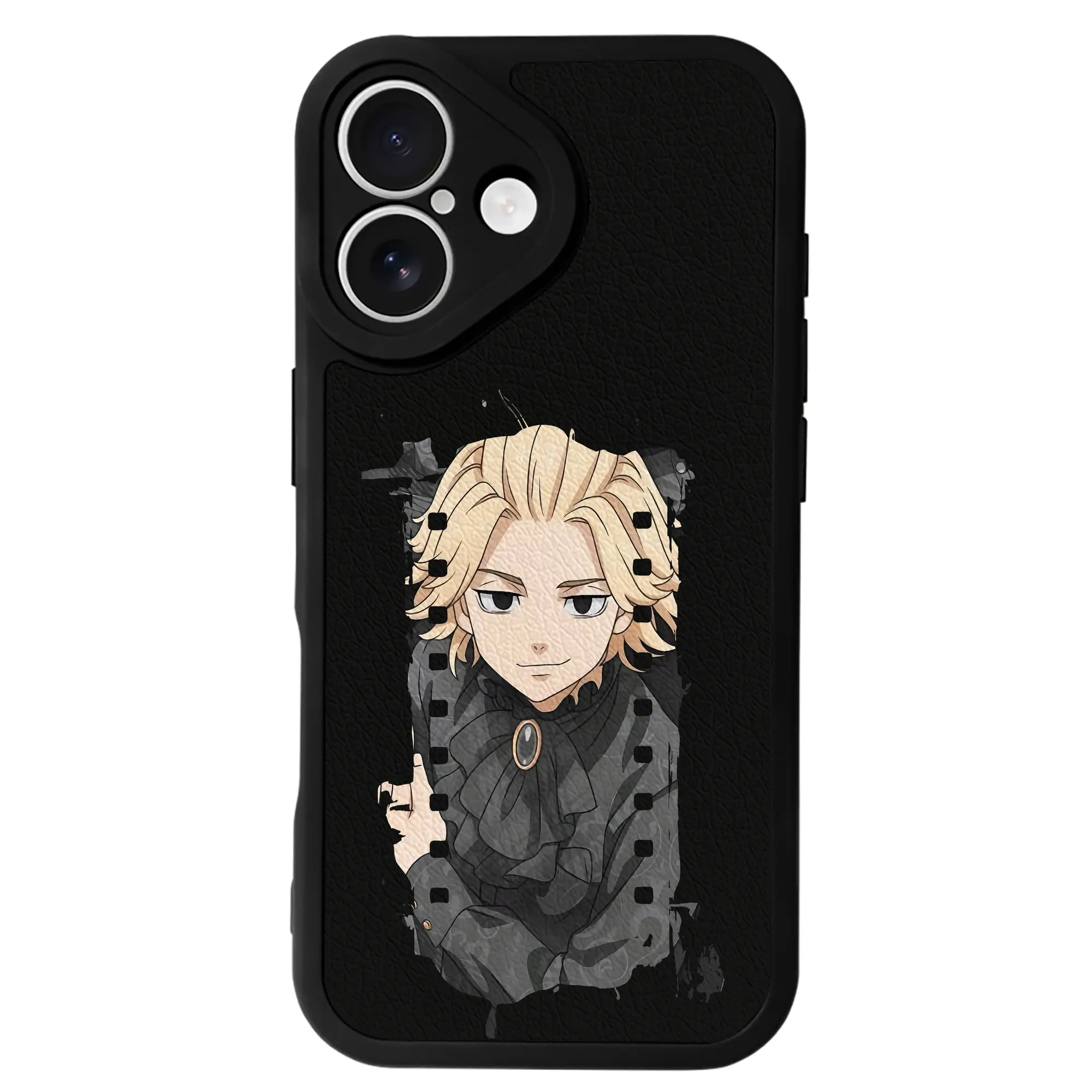 東京リベンジャーズ グッズ,佐野万次郎 - IPhone 16シリーズ対応 ・ シリコンスマホケース ・ レザー調 ・ 高精度フィット ・ 耐衝撃 ・ ワイヤレス充電対応 ・ 精密カット